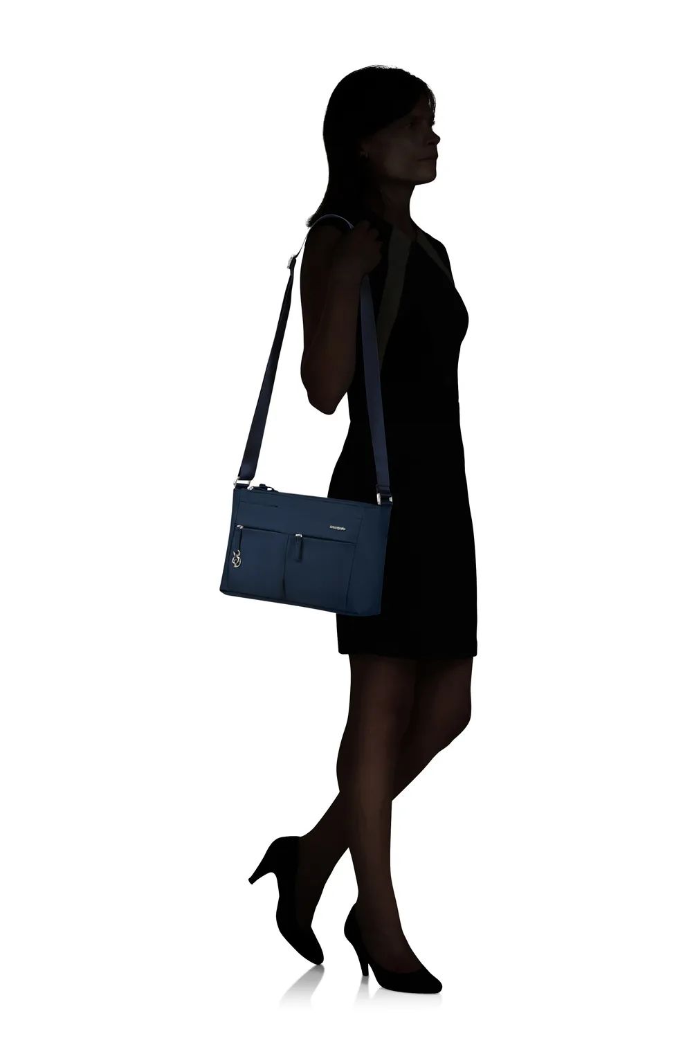SAMSONITE MOVE 5.0 HORIZ. SHOULDER BAG+FLAP, DARK BLUE