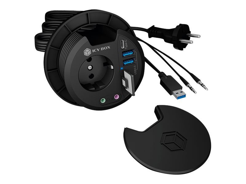 ICY BOX IB-HUB1430-CR - Hub - in Tisch - 2 x