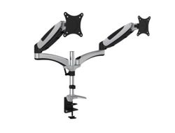 DIGITUS Dual Monitorhalter mit Gasdruckfeder und Klemmbefestigung