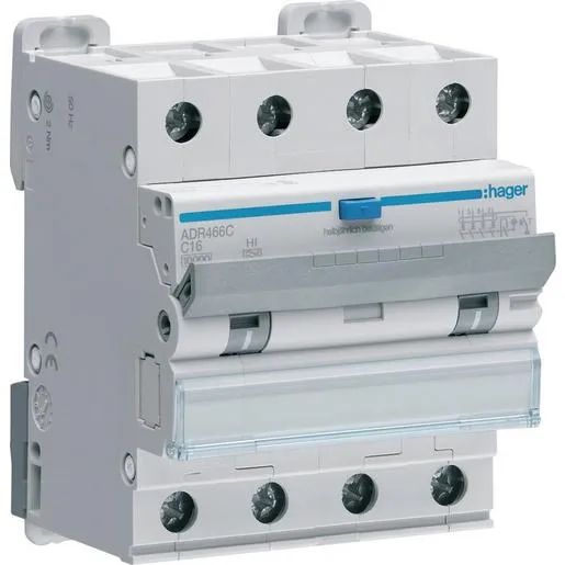 Hager FI-LS 4P 10KA C-16A 30MA HI / HAGER ADR466C