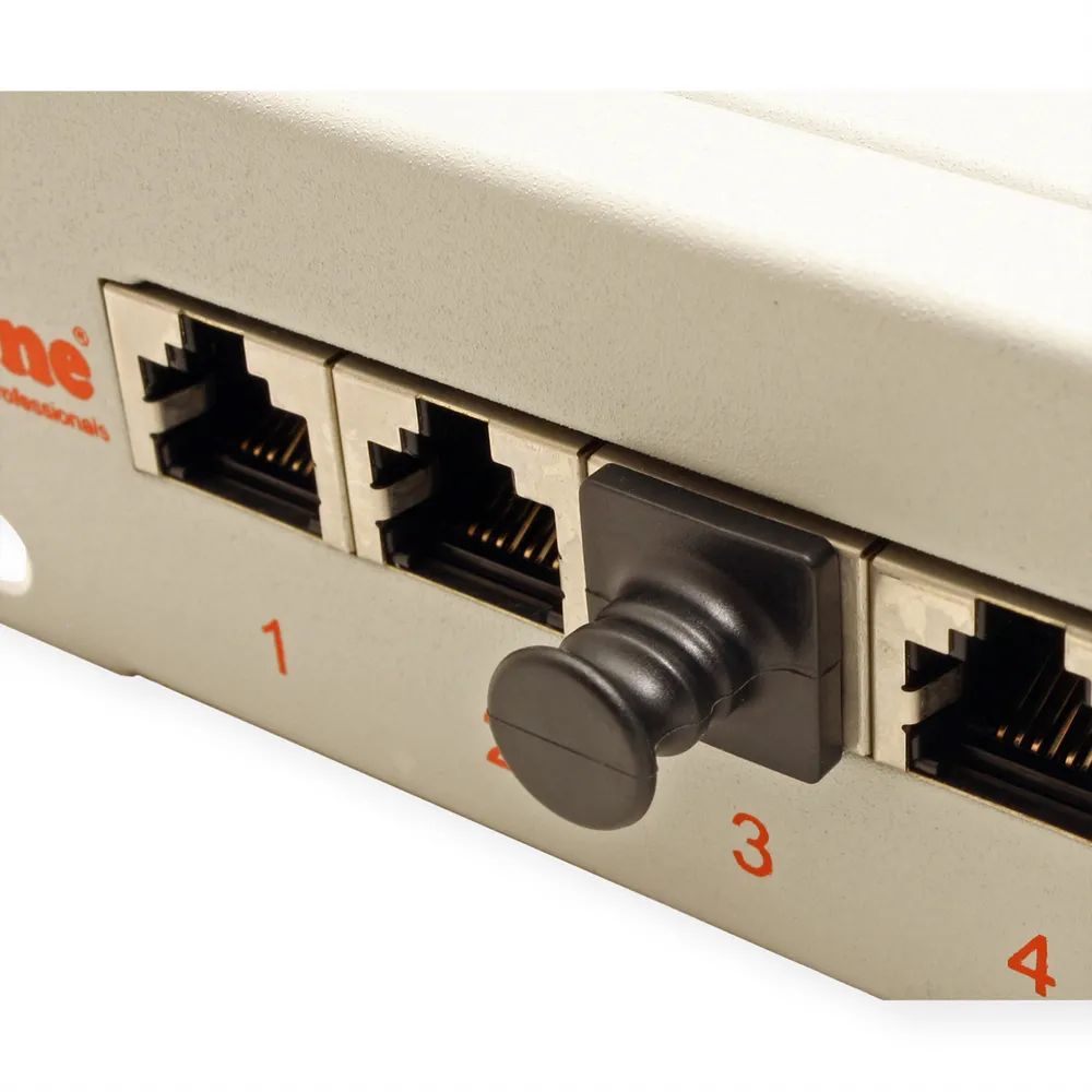 VALUE RJ45-Buchsen-Staubschutz, 10er Set, schwarz