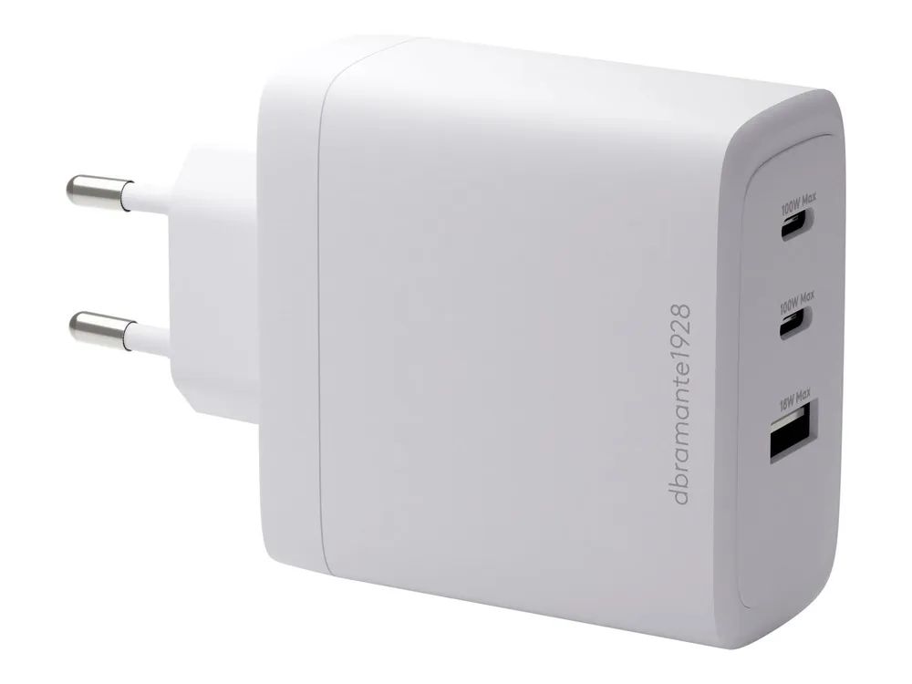 dbramante1928 re-charge - Netzteil - 100 Watt - 3 Ausgabeanschlussstellen (2 x USB-C, USB)