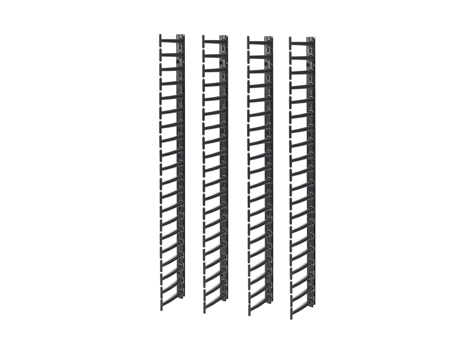 APC Rack - Kabelführungssatz - Schwarz - 20U - TAA-konform (Packung mit 4)