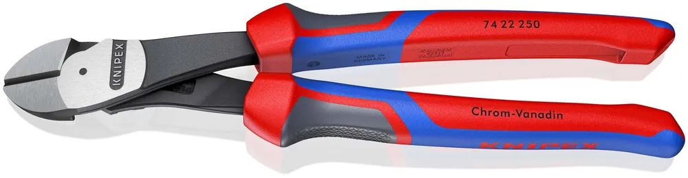 KNIPEX Kraft-Seitenschneider mit Comfort-Griffen schwarz atramentiert 250 mm