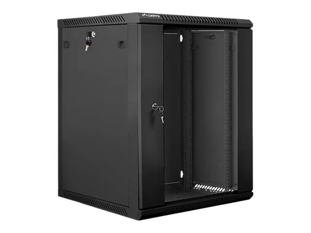 Lanberg Schrank Netzwerkschrank - geeignet für Wandmontage - Schwarz, RAL 9004 - 15U - 48.3 cm (19")