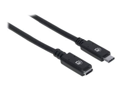 Manhattan USB-C to USB-C Extension Cable, 50cm, Male to Female, 10 Gbps (USB 3.2 Gen2 aka USB 3.1)