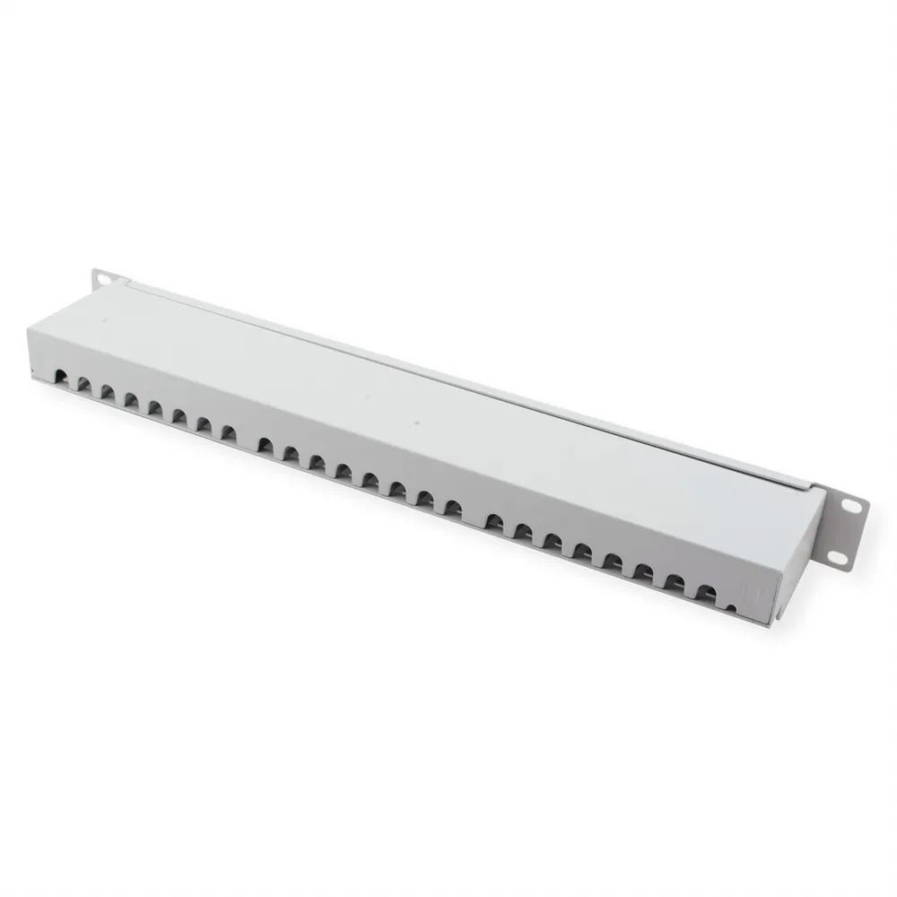 VALUE Cat.6A (Class EA) 19-Zoll-Patchpanel, 24 P, geschirmt, grau