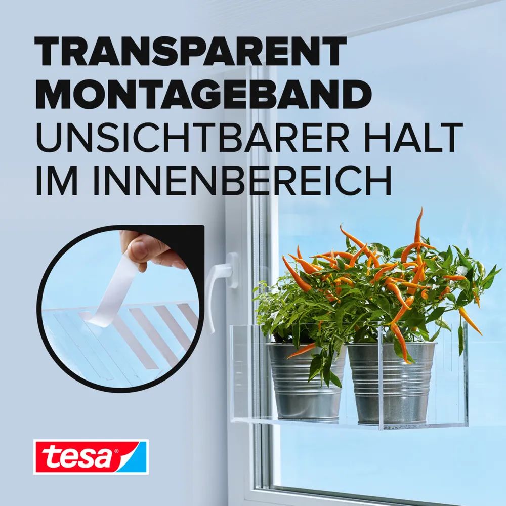 Tesa Powerbond - Doppelseitiges Klebeband - 19 mm x 5 m
