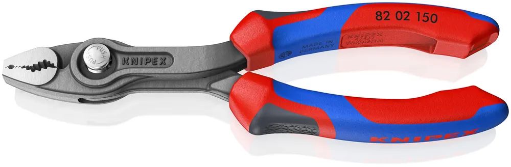 KNIPEX TwinGrip Front- und Seitengreifzange mit Comfort-Griffen grau atramentiert 150 mm