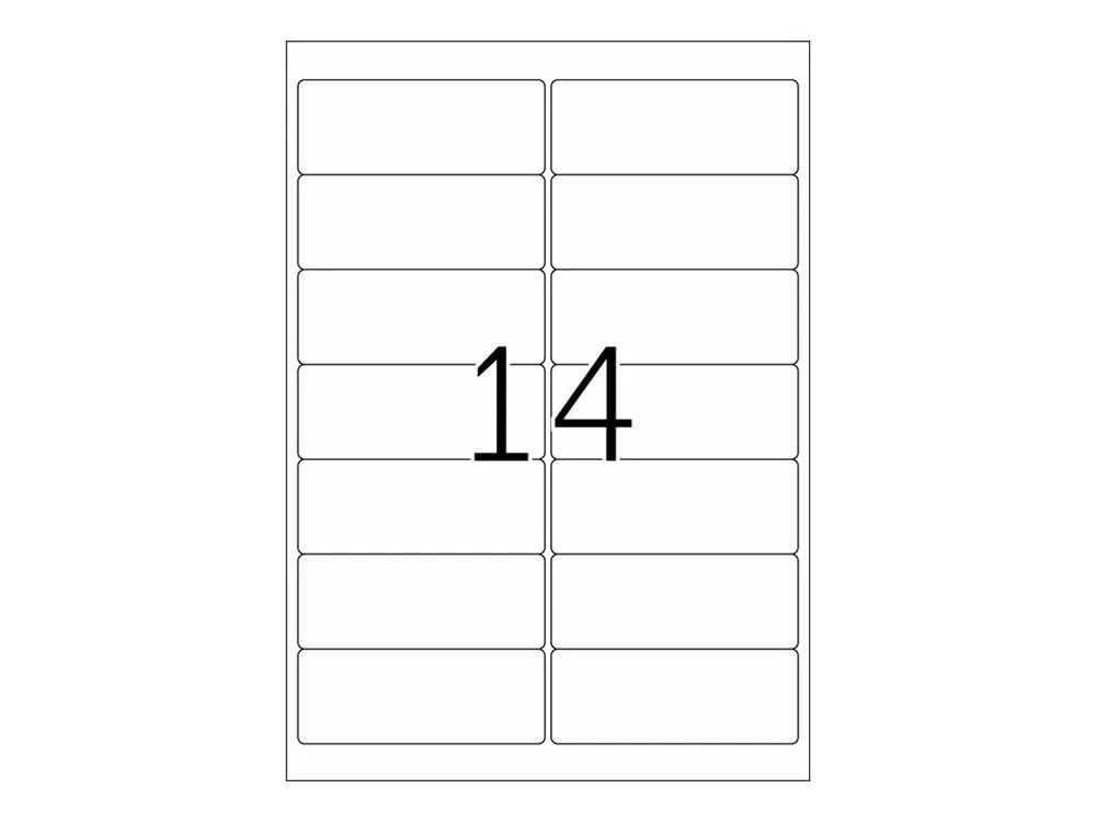 HERMA Premium - Papier - matt - permanent selbstklebend - weiß - 99.1 x 38.1 mm 1400 Etikett(en) (100 Bogen x 14)