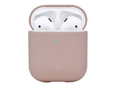 dbramante1928 Costa Rica - Tasche für kabellose Kopfhörer - recycelter Kunststoff, Silikon - rosa sandfarben - für Apple AirPods (2. Generation)