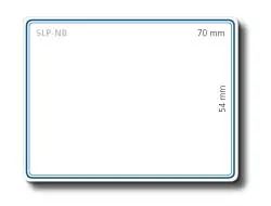 Seiko Instruments SLP-NB - Blue Border - 54 x 70 mm 160 Etikett(en) (1 Rolle(n)