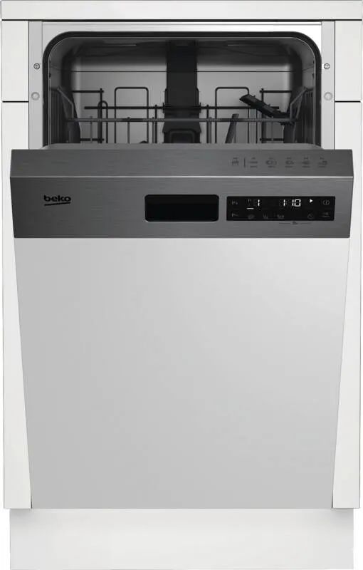 Beko BDSS25N20X Einbaugeschirrspüler Integrierbar, 45cm - 10 MG, Edelstahl