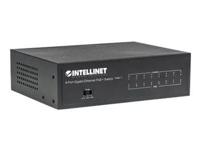 Intellinet 8-Port Gigabit Ethernet PoE+ Switch, IEEE 802.3at/af Power over Ethernet (PoE+/PoE)
