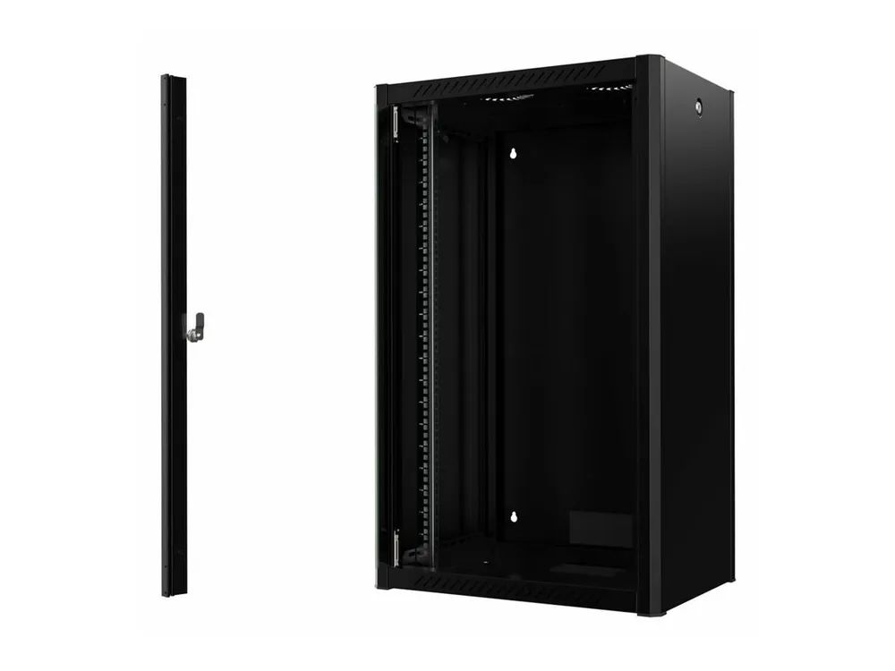 Lanview by Logon - Schrank Netzwerkschrank - 60 x 45, pro - geeignet für Wandmontage - Schwarz, RAL 9005 - 20U - 48.3 cm (19")