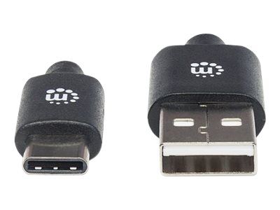 Manhattan USB-C to USB-A Cable, 1m, Male to Male, Black, 480 Mbps (USB 2.0)