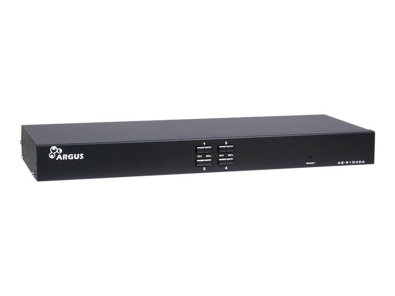 Inter-Tech Argus AS-9104DA - KVM-/Audio-Switch - 4 x KVM/Audio