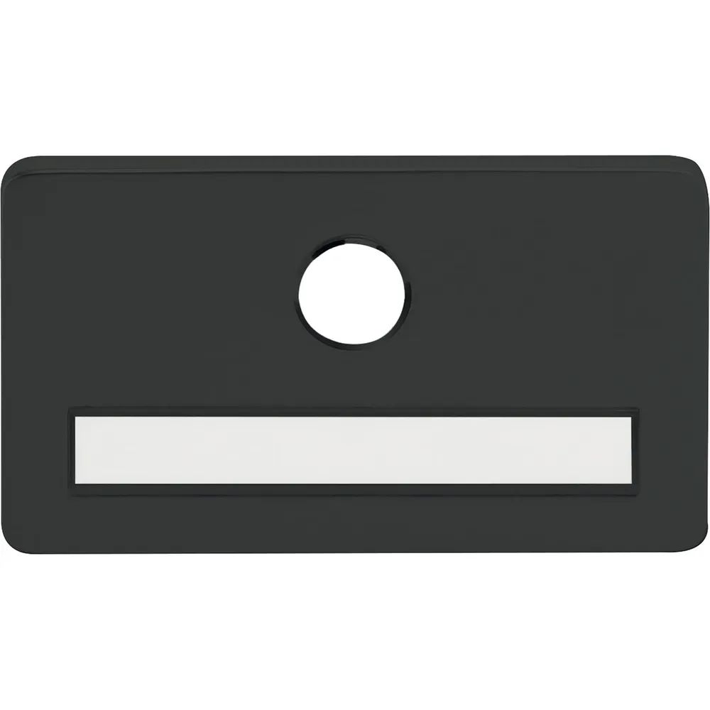 SOLIDO Namensschild ohne Spion, m. Bohrung ø 14 mm, schwarz