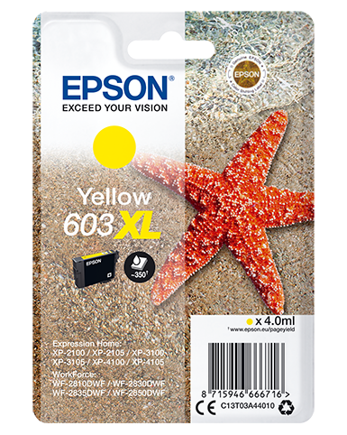 Epson 603 Tinte Seestern Singe, XL, gelb