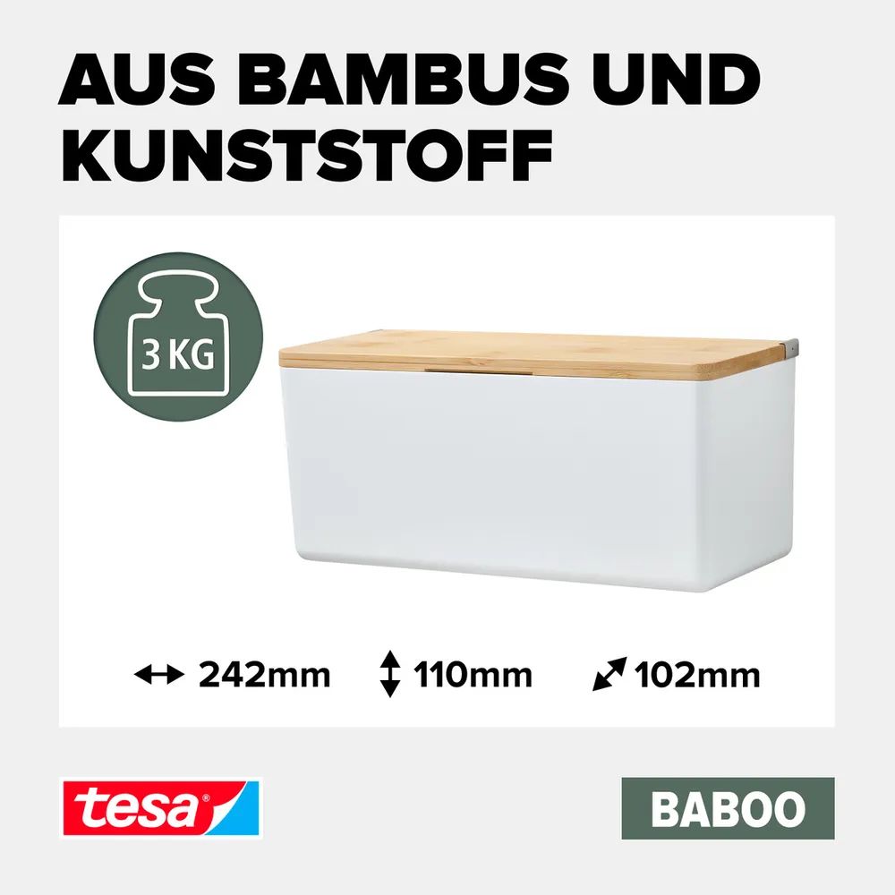 tesa® BABOO Aufbewahrungsbox mit Deckel, mittelgroß 