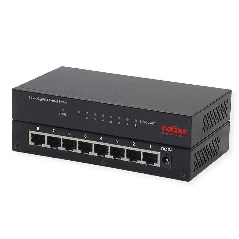 ROLINE Gigabit Ethernet Switch, 8 Ports