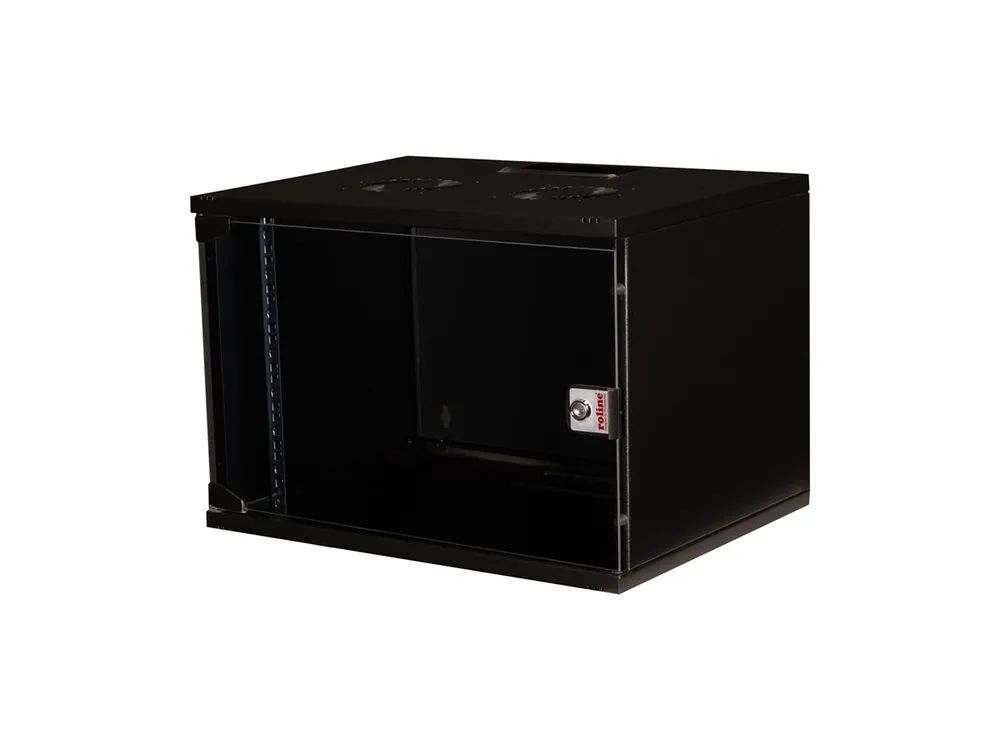 ROLINE Basic - Gehäuse - Set, 540x400 BxT - geeignet für Wandmontage - RAL 9005, Jet Black - 7U - 48.3 cm (19")