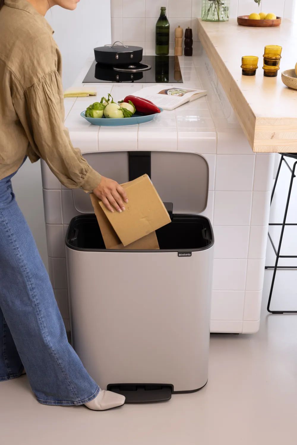 Brabantia Bo Treteimer, 60L - Soft Grey