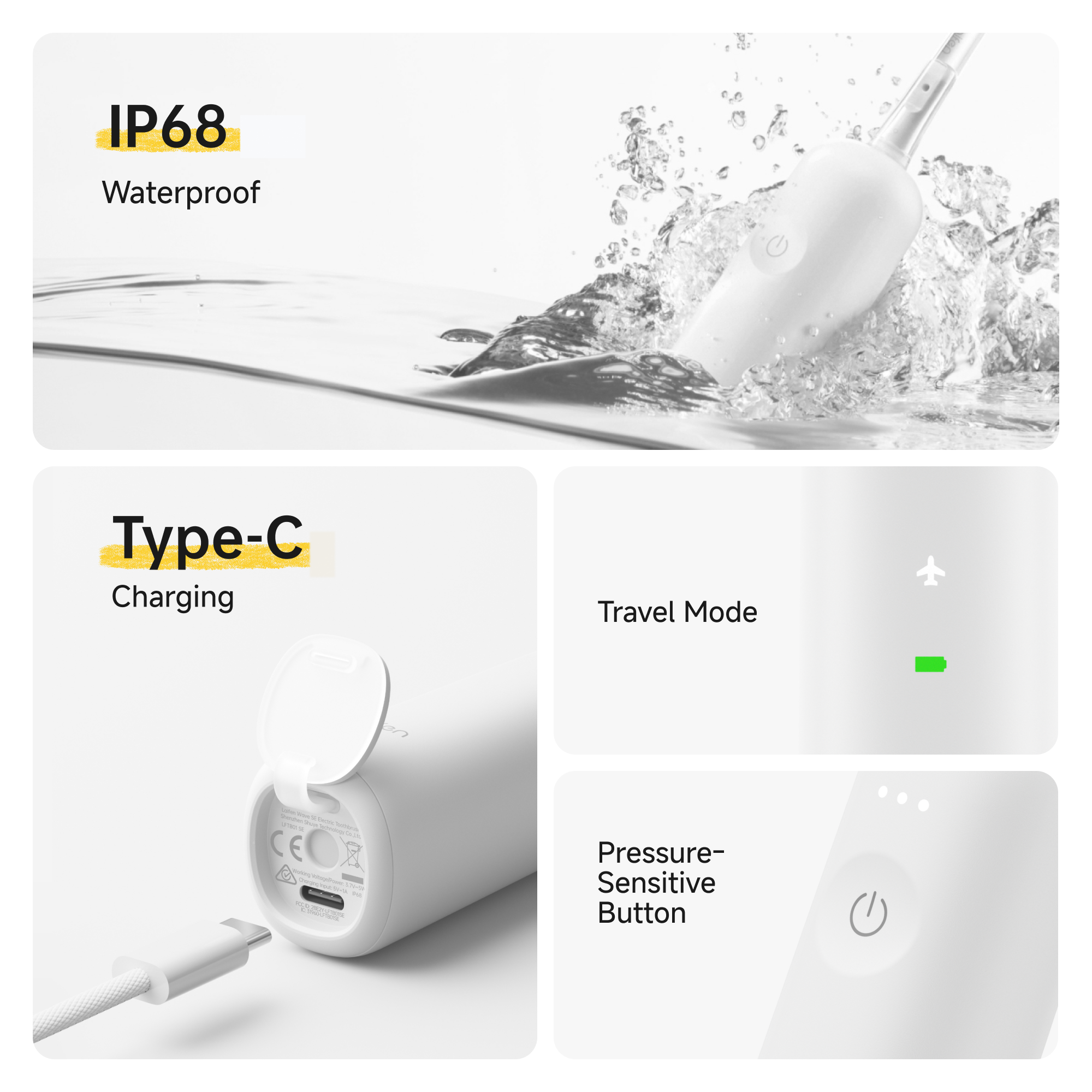 Laifen Wave Special Edition Electric Toothbrush - Matte White
