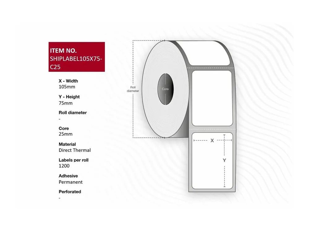 Capture Ship-label Core. Direct Thermal 1200