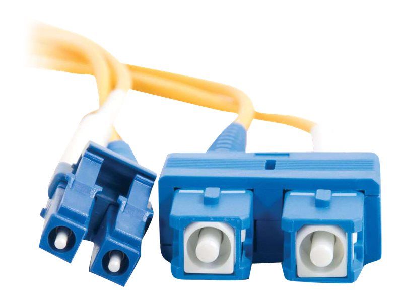 C2G LC-SC 9/125 OS1 Duplex Singlemode PVC Fiber Optic Cable (LSZH)