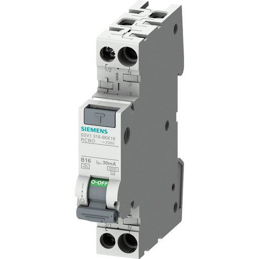 Siemens FI/LS 1+N 6KA TYP A 30MA C16 / SIEMEN 5SV1316-7KK16