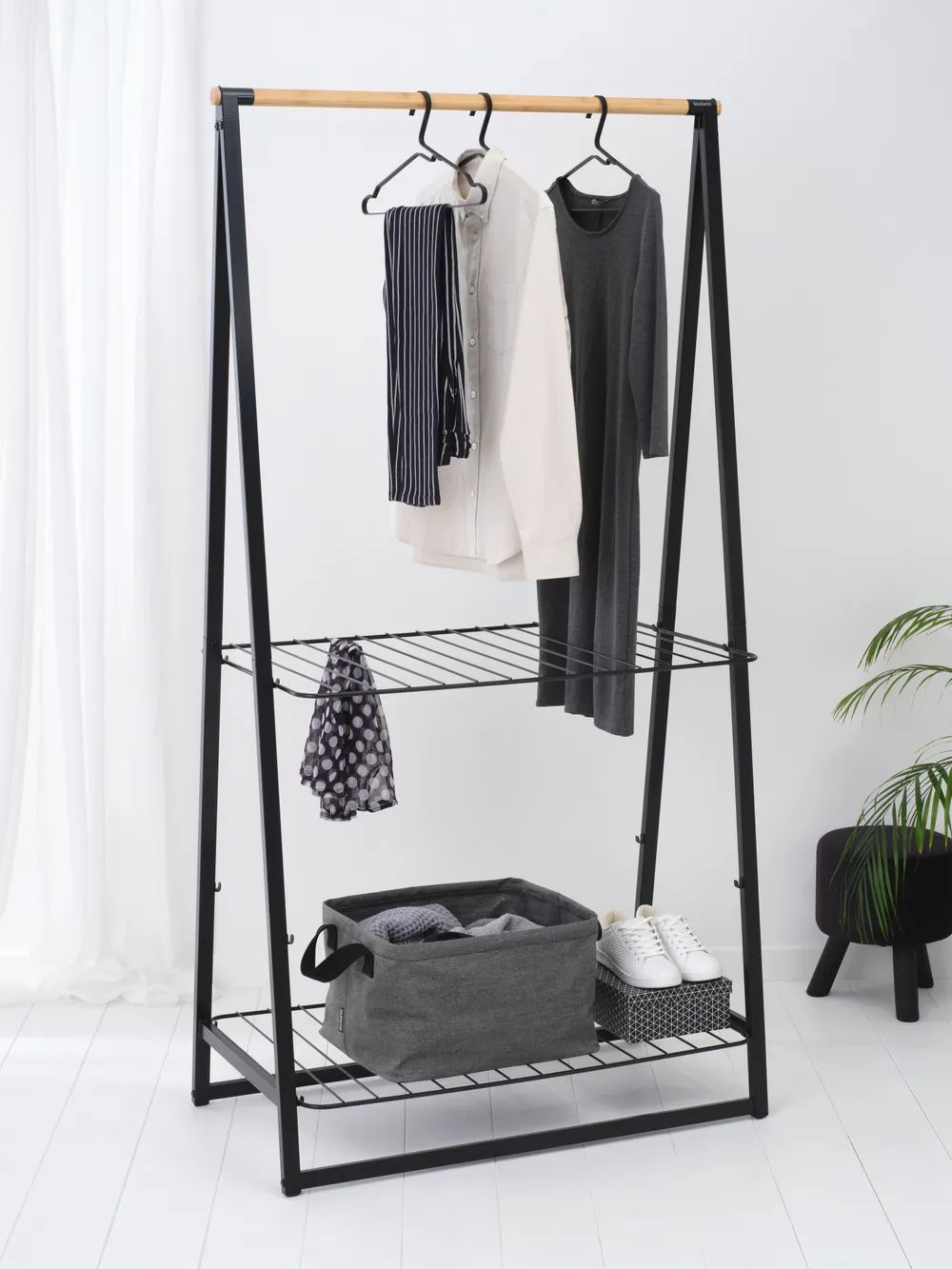 Brabantia Faltbarer Wäschekorb, 35L - Pepper Black