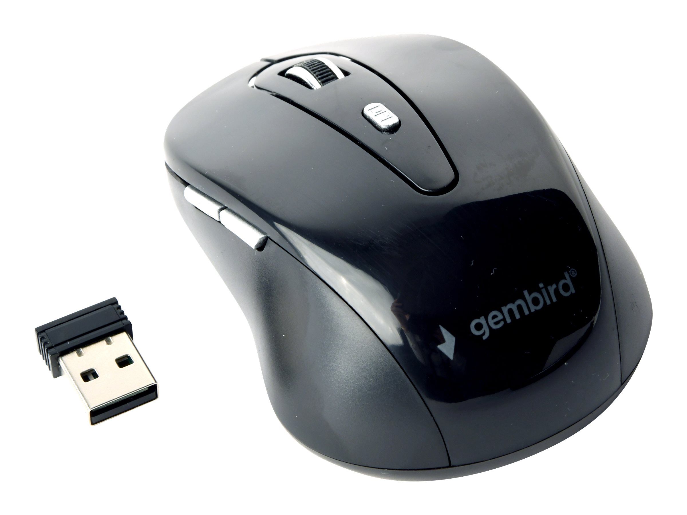 Gembird MUSW-6B-01 - Maus - optisch - 6 Tasten - kabellos - 2.4 GHz - kabelloser Empfänger (USB)