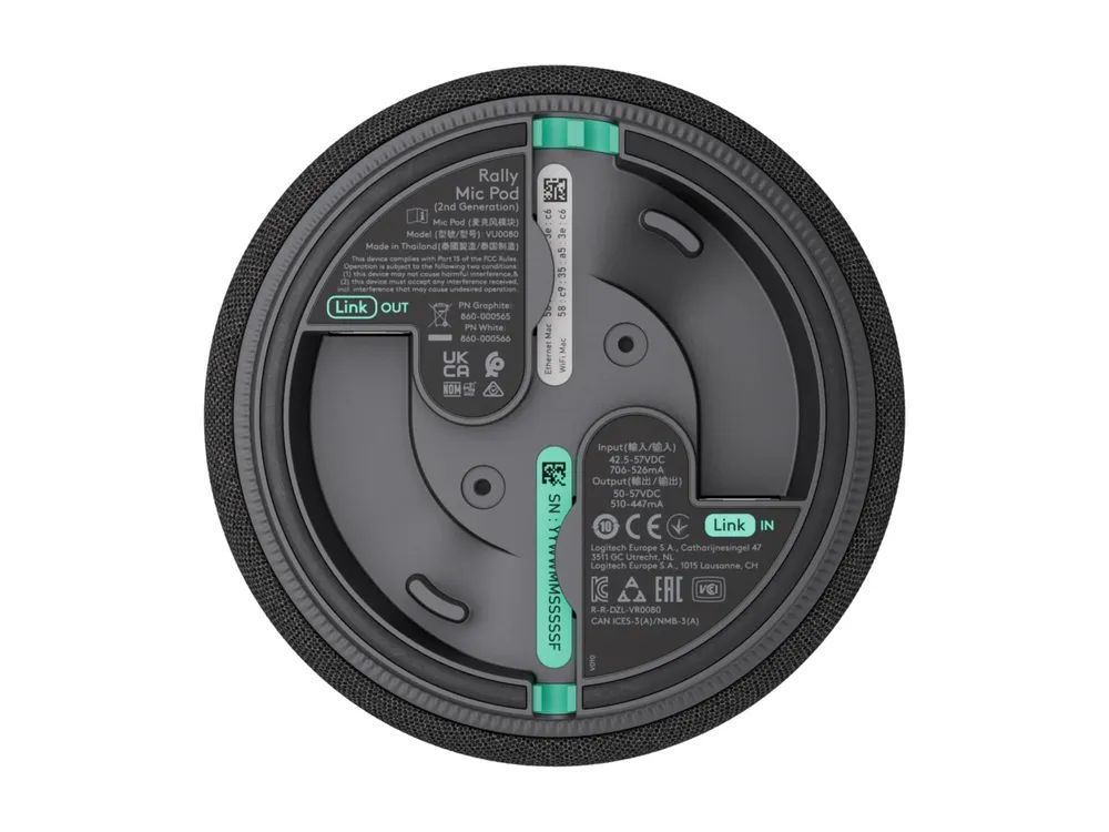 Logitech Rally Mic Pod 2 - Mikrofon - RJ-45 -