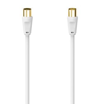 Hama Antennen-Kabel, Koax-Stecker - Koax-Kupplung, vergoldet, 5,0 m, 100 dB