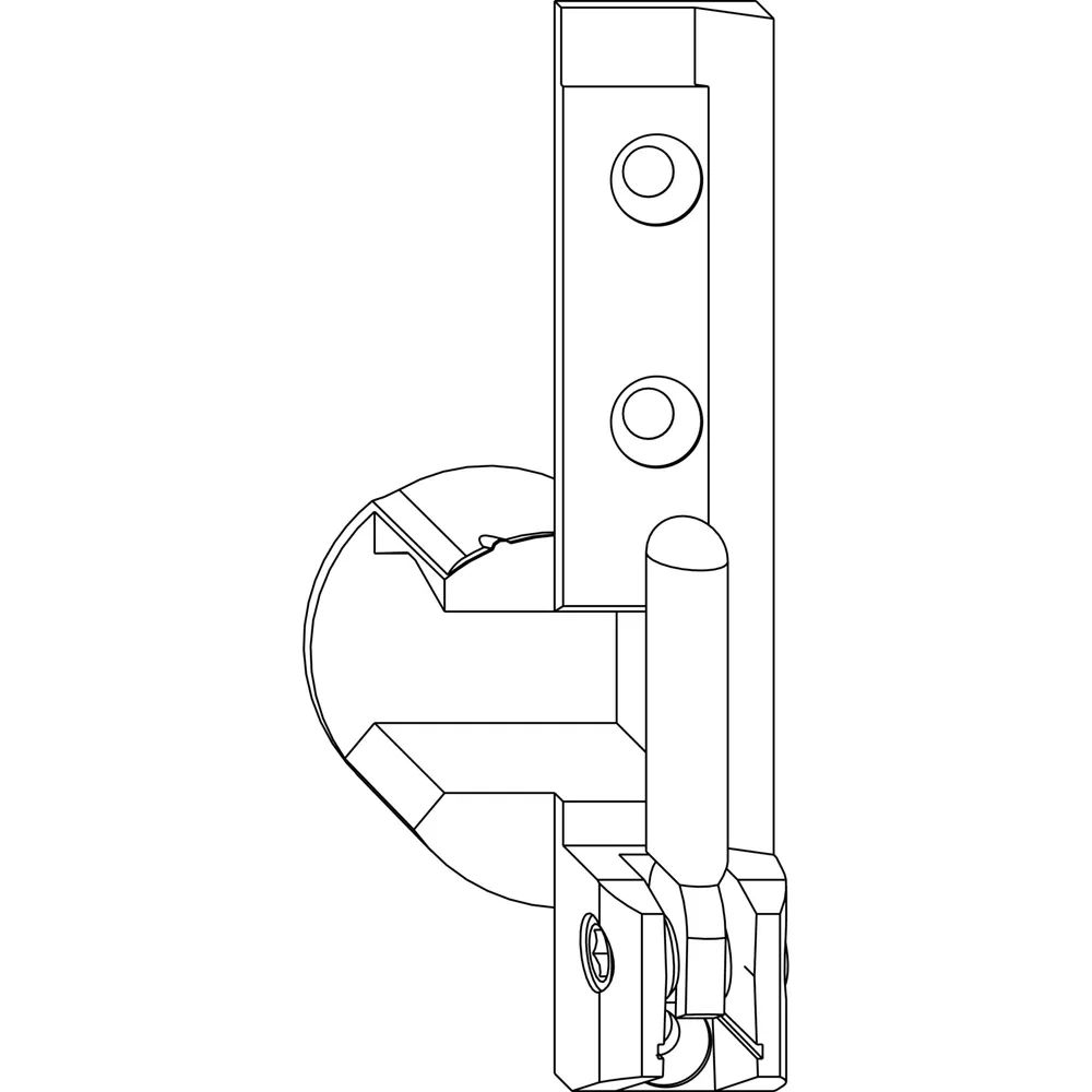 MACO Ecklager TO, 12/20 mm, rechts, 130 kg, silber (54722)