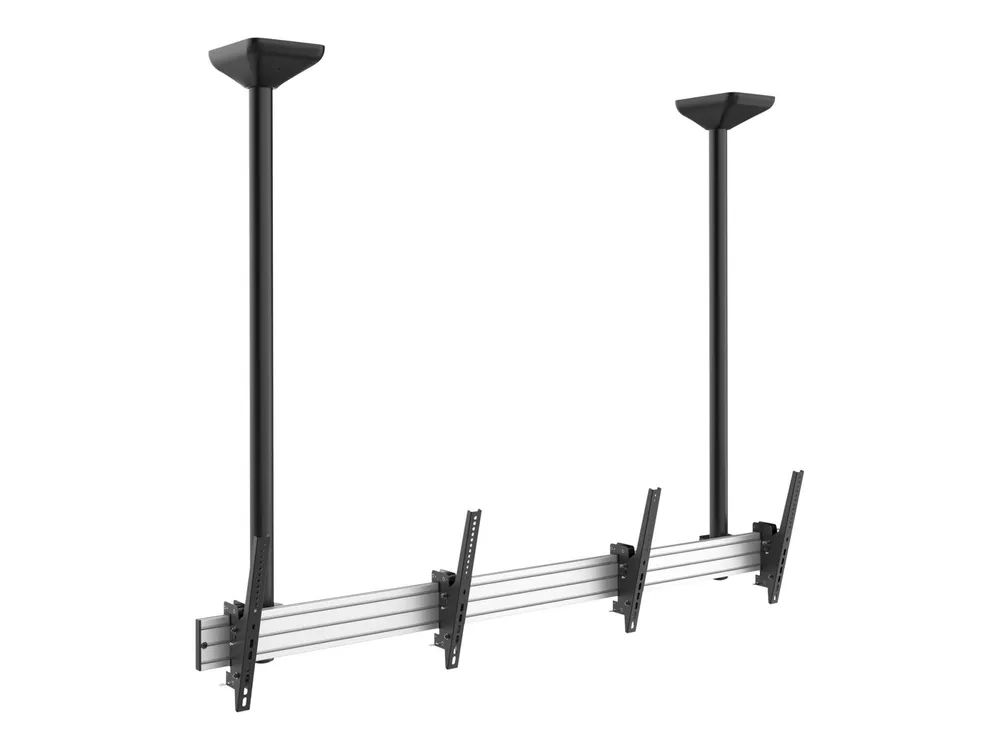 Equip Pro - Klammer - für 2 LCD-Displays - Kunststoff, Aluminium, Stahl - Schwarz, Silber - Bildschirmgröße: 114.3-139.7 cm (45"-55")