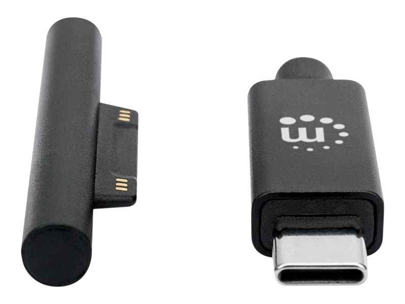 Manhattan USB-C to Surface Connect Cable, 1.8m, Male to Male. 15V/3A, Black, Lifetime Warranty, Polybag - USB-Kabel - 24 pin USB-C (M)