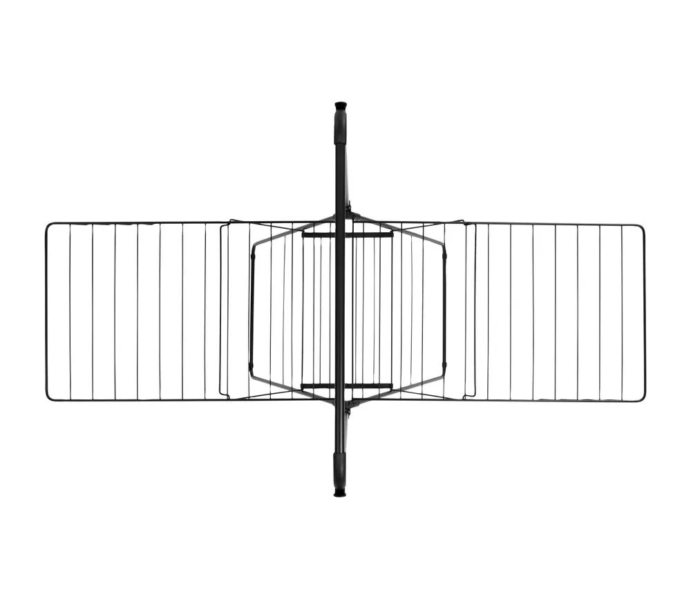 Brabantia HangOn-Wäscheständer, 25 Meter mit Stang - Matt Black