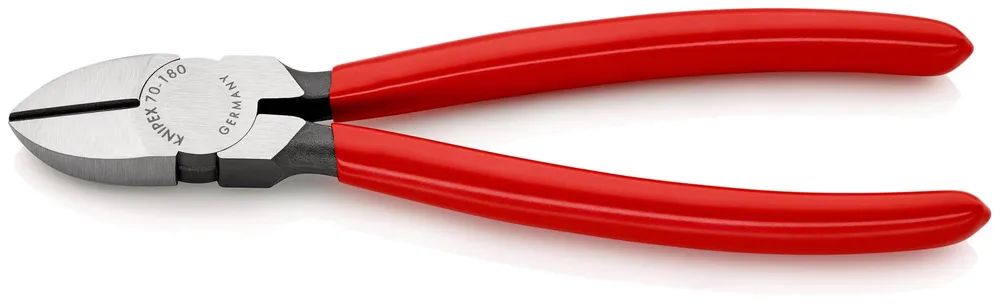 KNIPEX Seitenschneider mit Kunststoff überzogen schwarz atramentiert 180 mm