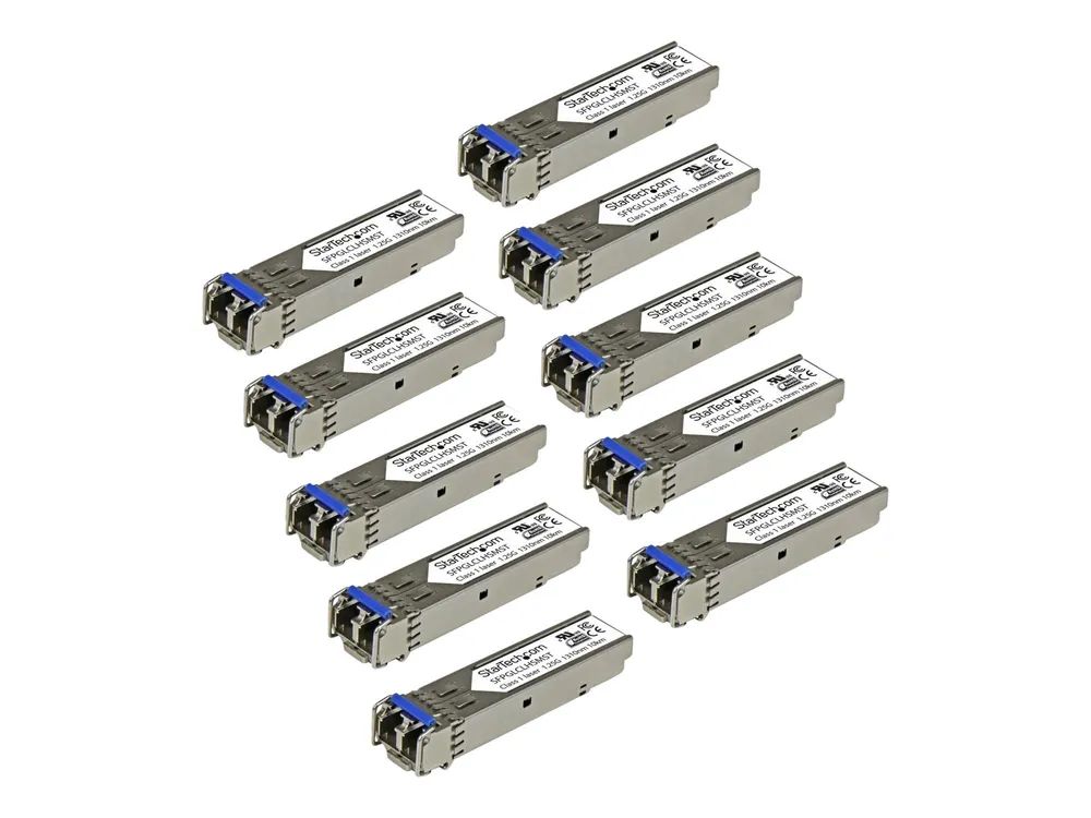 StarTech.com Gigabit LWL SFP Transceiver Modul - Cisco GLC-LH-SM kompatibel - SM/MM LC - 550m - Mini GBIC 10er Pack - 1000Base-LX/LH - SFP (Mini-GBIC)-