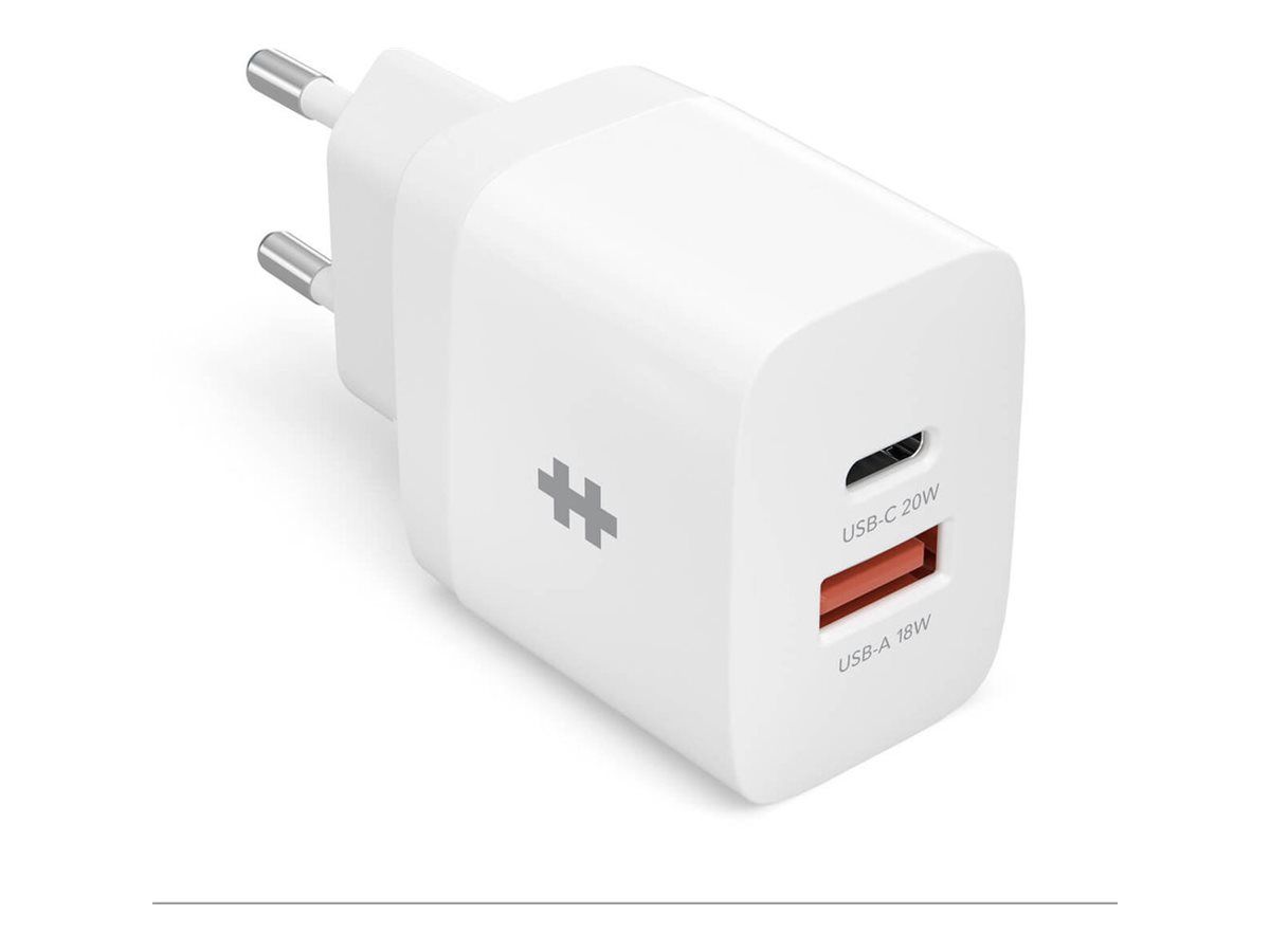 Hyper HyperJuice - Netzteil - 20 Watt - PD - 2 Ausgabeanschlussstellen (USB, 24 pin USB-C)