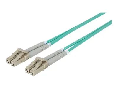 Intellinet Fiber Optic Patch Cable, OM3, LC/LC, 1m, Aqua, Duplex, Multimode, 50/125 µm, LSZH, Fibre, Lifetime Warranty, Polybag - Patch-Kabel - LC Multi-Mode (M)