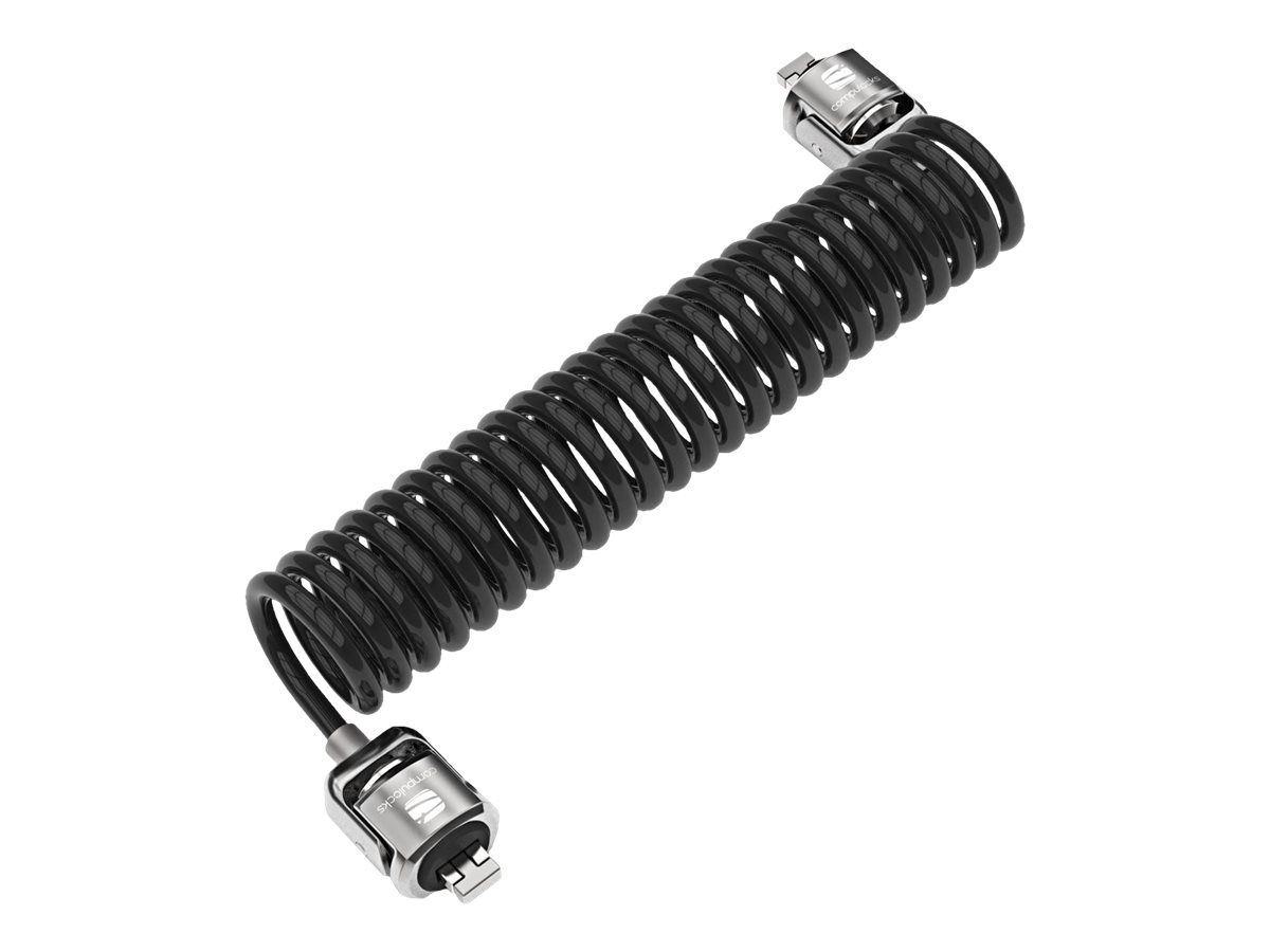 Compulocks Dual Head Coiled Keyed Cable Lock