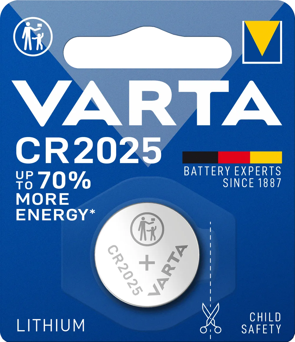 VARTA LITHIUM Coin CR2025 Blister 1