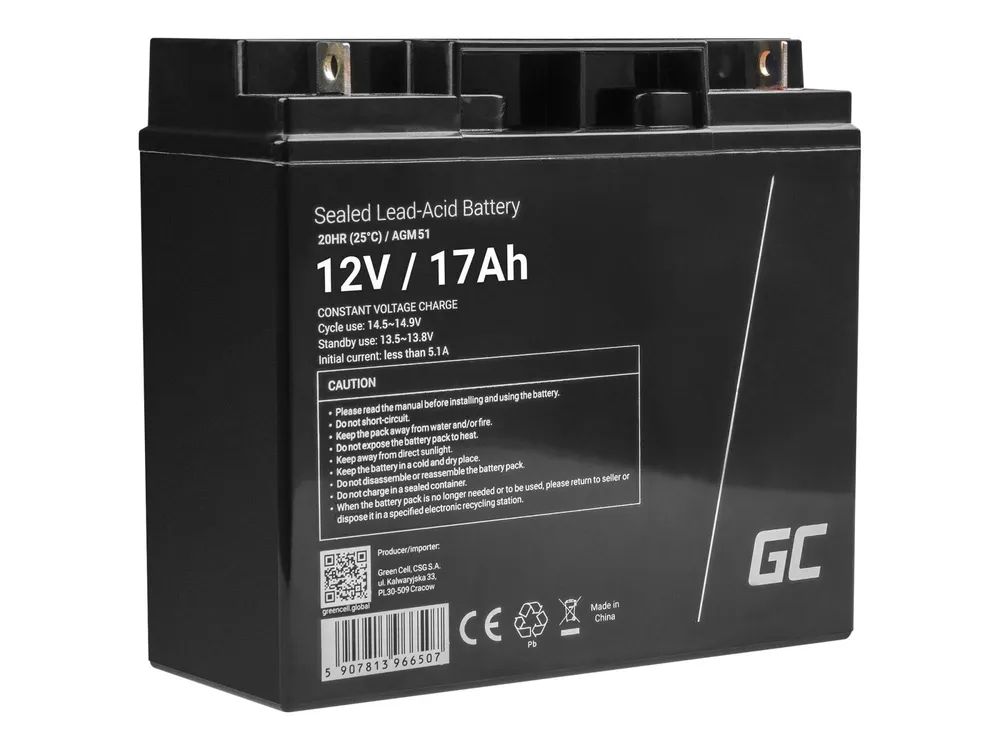 Green Cell AGM - Batterie - Bleisäure - 17 Ah