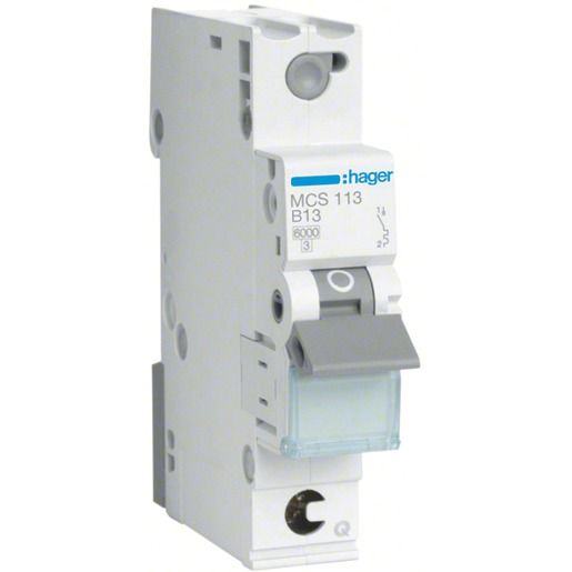 Hager LS-SCHALTER 1P 13A-C 6KA 1PLE / HAGER MCS113 QUICK CONNECT MCS113