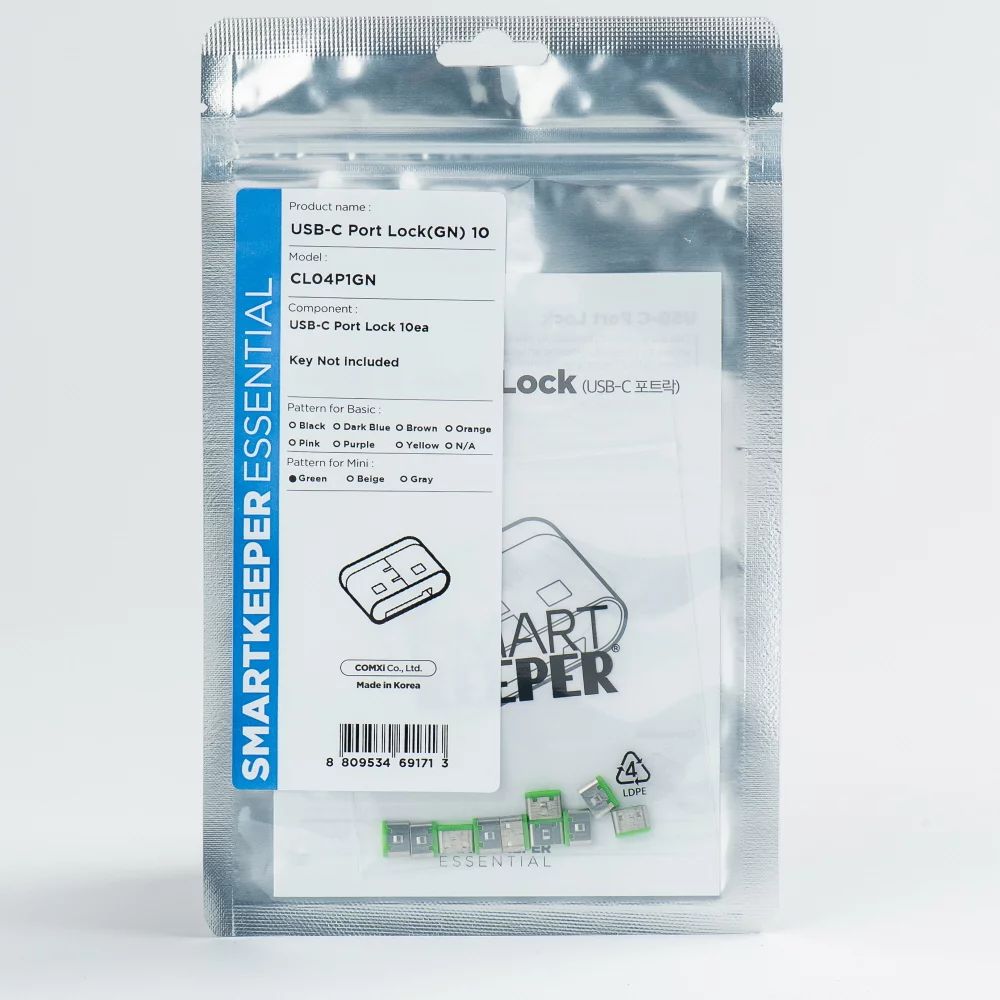 Smart Keeper Mini"USB-C Port" Blocker grün 10 Stk. - Digital/Daten