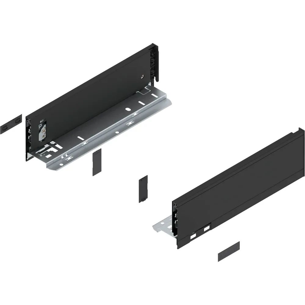 BLUM LEGRABOX pure Zarge Höhe M, NL 300, Carbonschwarz-matt