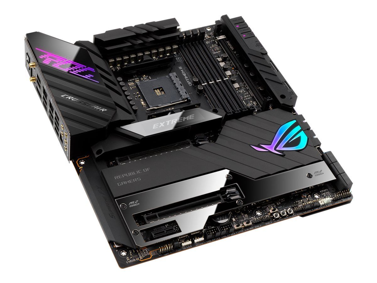 ASUS ROG CROSSHAIR VIII EXTREME - Motherboard - E-ATX - Socket AM4 - AMD X570 Chipsatz - USB-C Gen2, USB-C Gen 2x2, USB 3.2 Gen 1, USB 3.2 Gen 2 - 10 Gigabit LAN, 2.5 Gigabit LAN, Wi-Fi 6, Bluetooth - Onboard-Grafik (CPU erforderlich)